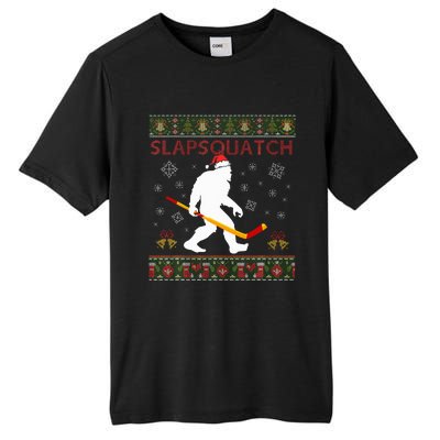 Christmas Hockey Sasquatch Slapsquatch Bigfoot Tall Fusion ChromaSoft Performance T-Shirt