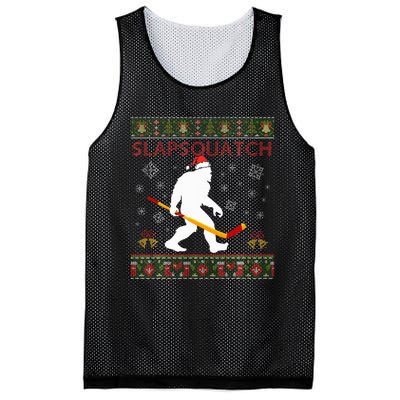 Christmas Hockey Sasquatch Slapsquatch Bigfoot Mesh Reversible Basketball Jersey Tank