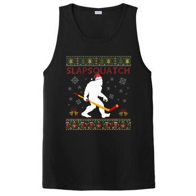 Christmas Hockey Sasquatch Slapsquatch Bigfoot PosiCharge Competitor Tank