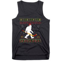 Christmas Hockey Sasquatch Slapsquatch Bigfoot Tank Top