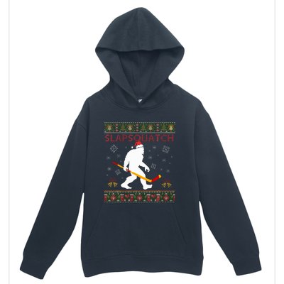 Christmas Hockey Sasquatch Slapsquatch Bigfoot Urban Pullover Hoodie