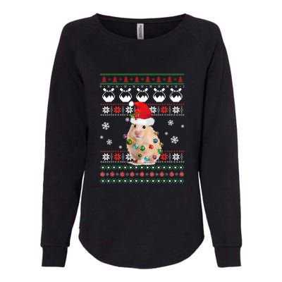 Cute Hamster Santa Hat Ugly Sweater Christmas Pajama Family Gift Womens California Wash Sweatshirt