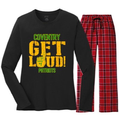 Coventry High School Get Loud Patriots Women's Long Sleeve Flannel Pajama Set 