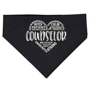 Counselor Heart School Counselor Guidance Schools Counseling USA-Made Doggie Bandana