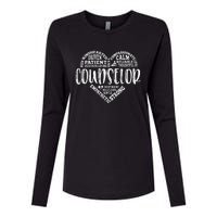 Counselor Heart School Counselor Guidance Schools Counseling Womens Cotton Relaxed Long Sleeve T-Shirt