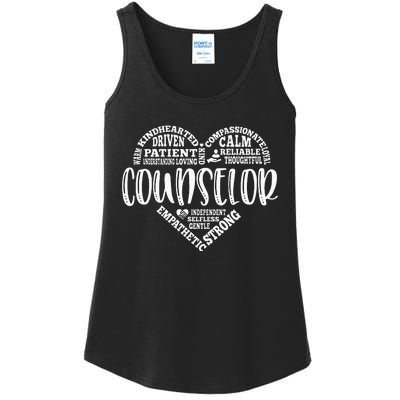 Counselor Heart School Counselor Guidance Schools Counseling Ladies Essential Tank