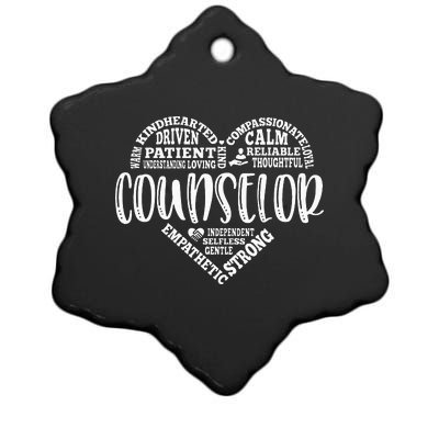 Counselor Heart School Counselor Guidance Schools Counseling Ceramic Star Ornament