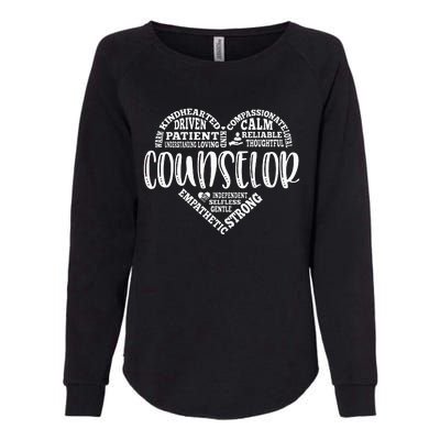 Counselor Heart School Counselor Guidance Schools Counseling Womens California Wash Sweatshirt