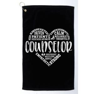 Counselor Heart School Counselor Guidance Schools Counseling Platinum Collection Golf Towel