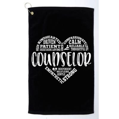 Counselor Heart School Counselor Guidance Schools Counseling Platinum Collection Golf Towel