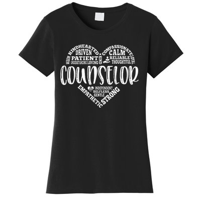 Counselor Heart School Counselor Guidance Schools Counseling Women's T-Shirt