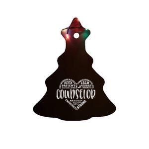 Counselor Heart School Counselor Guidance Schools Counseling Ceramic Tree Ornament