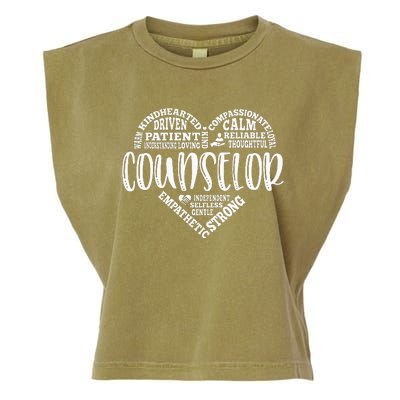 Counselor Heart School Counselor Guidance Schools Counseling Garment-Dyed Women's Muscle Tee