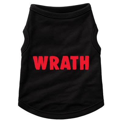 Christian Halloween Seven Deadly Sins Wrath Costume Doggie Tank