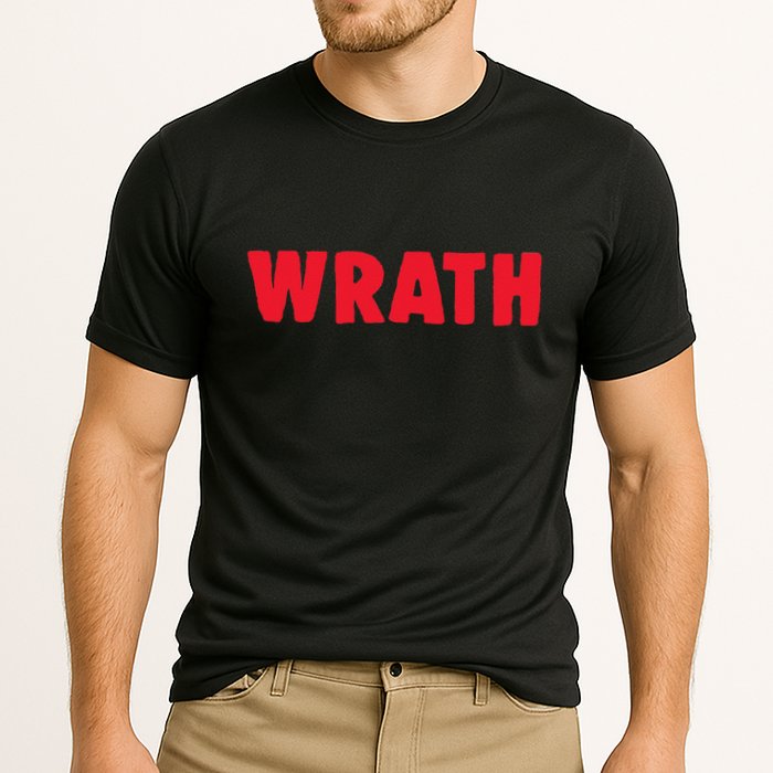 Christian Halloween Seven Deadly Sins Wrath Costume Performance Shirt