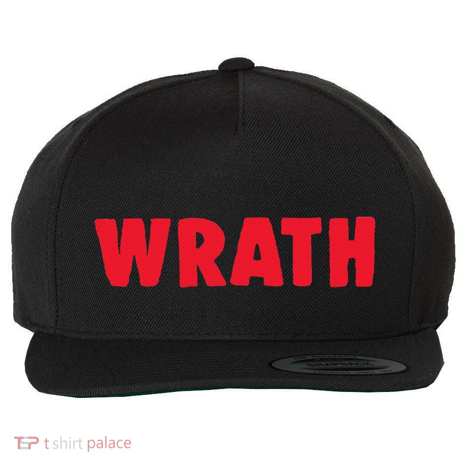 Christian Halloween Seven Deadly Sins Wrath Costume Wool Snapback Cap