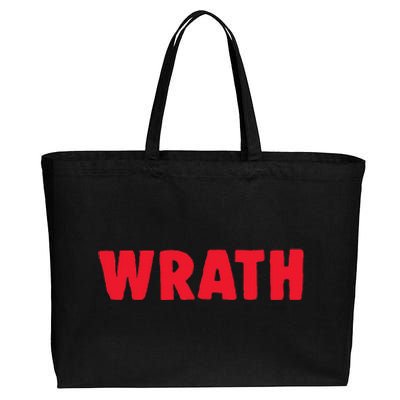 Christian Halloween Seven Deadly Sins Wrath Costume Cotton Canvas Jumbo Tote