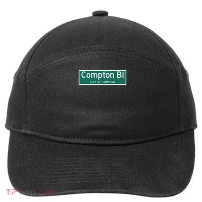 Compton Highway Sign Hip Hop Rap 7-Panel Snapback Hat