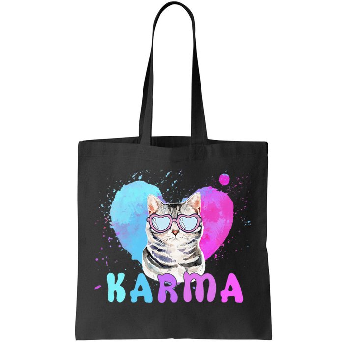 Cat Heart Shape Tote Bag