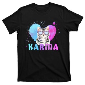 Cat Heart Shape Funny T-Shirt