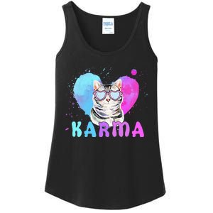 Cat Heart Shape Funny Gifts Ladies Essential Tank