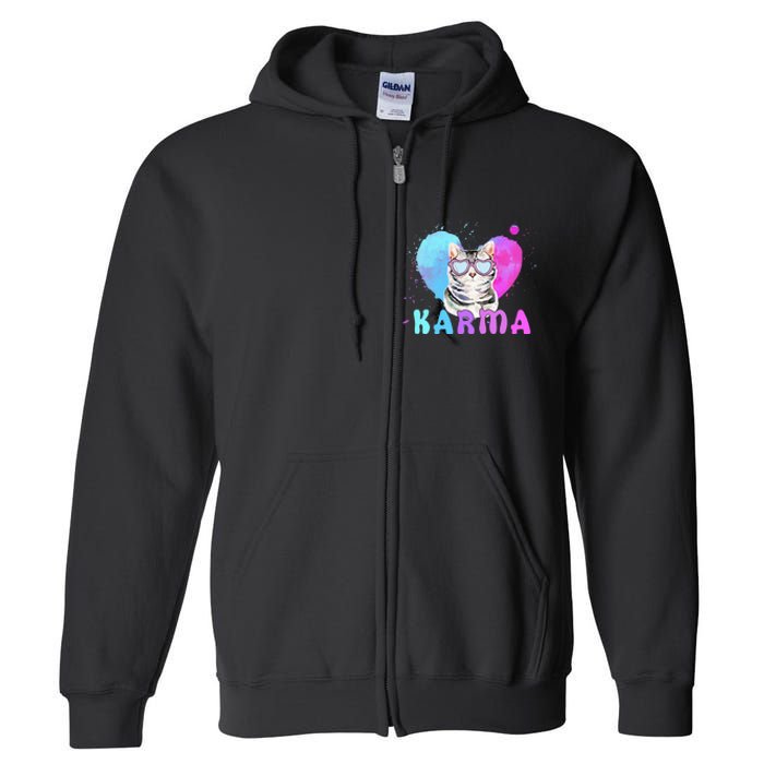 Cat Heart Shape Funny Gifts Full Zip Hoodie