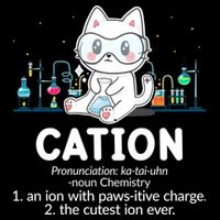 Chemistry Humor Science Teacher Cat Pun Cation Gift Cooling Performance Crew T-Shirt
