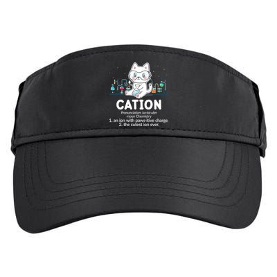Chemistry Humor Science Teacher Cat Pun Cation Gift Adult Drive Performance Visor