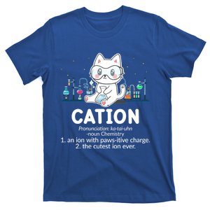 Chemistry Humor Science Teacher Cat Pun Cation Gift T-Shirt