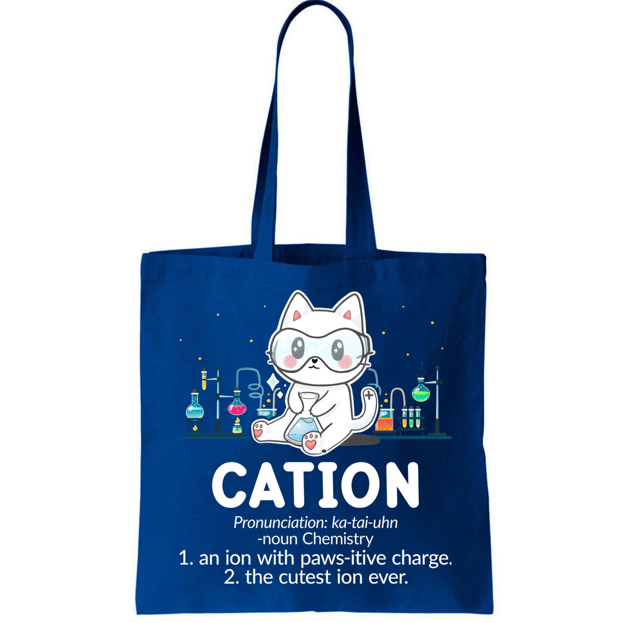 Chemistry Humor Science Teacher Cat Pun Cation Gift Bag
