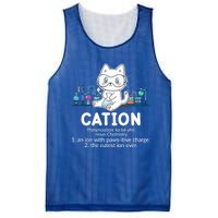 Chemistry Humor Science Teacher Cat Pun Cation Gift Mesh Reversible Basketball Jersey Tank