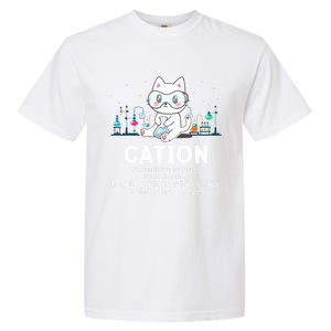 Chemistry Humor Science Teacher Cat Pun Cation Gift Garment-Dyed Heavyweight T-Shirt