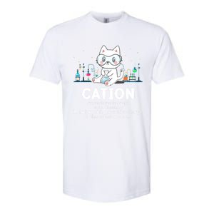 Chemistry Humor Science Teacher Cat Pun Cation Gift Softstyle CVC T-Shirt