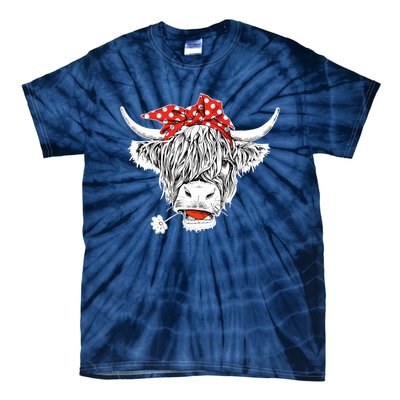 Cute Hairy Scottish Highland Cow Tie-Dye T-Shirt