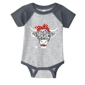 Cute Hairy Scottish Highland Cow Infant Baby Jersey Bodysuit