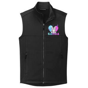 Cat Heart Shape Funny Gifts For Women Karma Cat Lovers Collective Smooth Fleece Vest