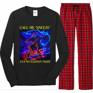 Cringe Hard Skeleton Funny Oddly Specific Long Sleeve Pajama Set