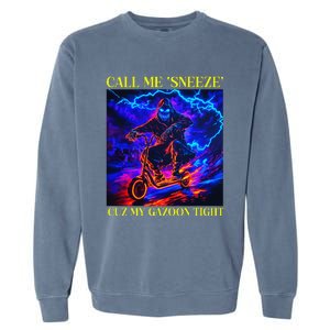 Cringe Hard Skeleton Funny Oddly Specific Garment-Dyed Sweatshirt