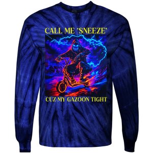 Cringe Hard Skeleton Funny Oddly Specific Tie-Dye Long Sleeve Shirt