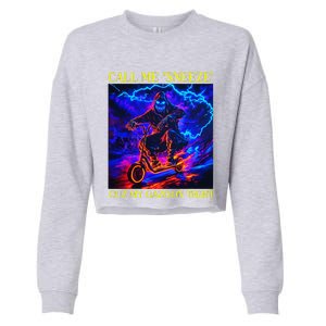 Cringe Hard Skeleton Funny Oddly Specific Cropped Pullover Crew