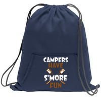 Campers Have Smore Fun Campfire Camping Gift Sweatshirt Cinch Pack Bag