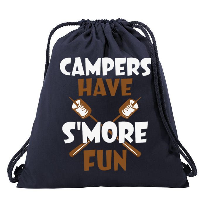 Campers Have Smore Fun Campfire Camping Gift Drawstring Bag