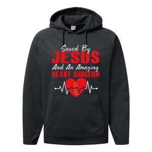 Cool Heart Surgery For Heart Cardiac Rehab Jesus Performance Fleece Hoodie