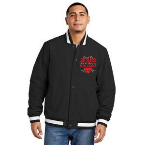 Cool Heart Surgery For Heart Cardiac Rehab Jesus Insulated Varsity Jacket