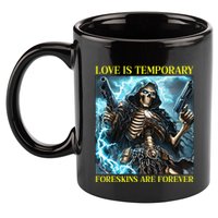 Cringe Hard Skeleton Meme Funny Foreskin 11oz C Handle Ceramic Mug