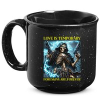Cringe Hard Skeleton Meme Funny Foreskin 15oz Campfire Ceramic Mug