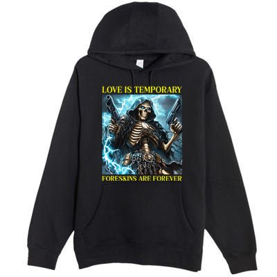Cringe Hard Skeleton Meme Funny Foreskin Premium Pullover Hoodie