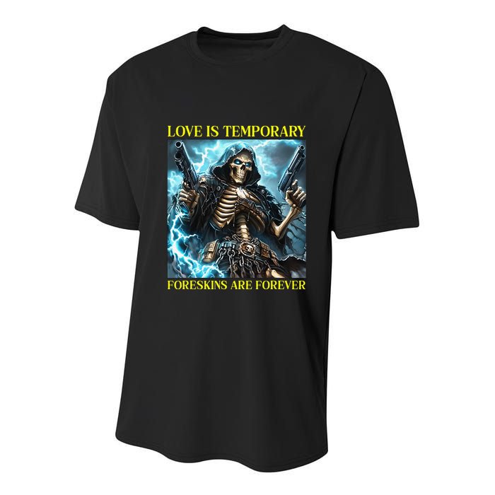 Cringe Hard Skeleton Meme Funny Foreskin Youth Performance Sprint T-Shirt