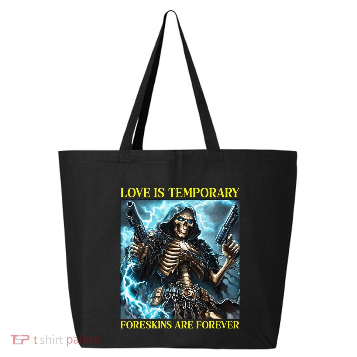 Cringe Hard Skeleton Meme Funny Foreskin 25L Jumbo Tote