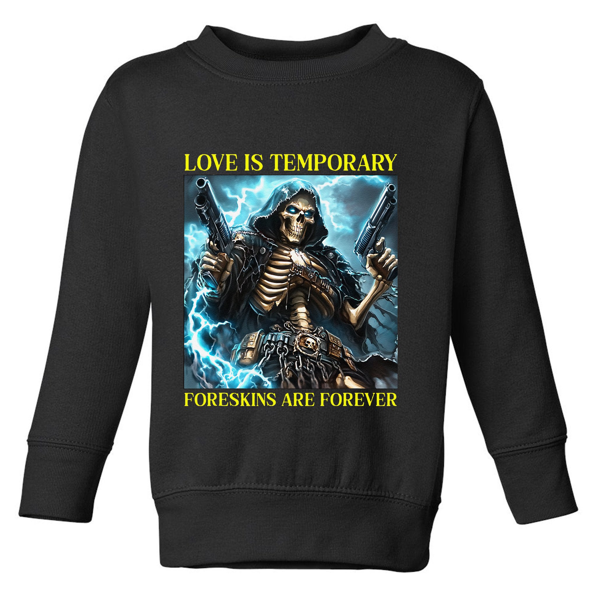 Cringe Hard Skeleton Meme Funny Foreskin Toddler Sweatshirt
